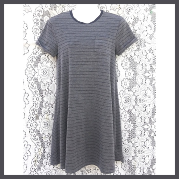 Pretty Grey & Black Dress Size S - Picture 4 of 10